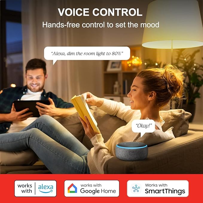 Sengled Alexa Light Bulb, WiFi Light Bulbs No Hub Required, Smart Bulbs that Work with Alexa, Google Home, Dimmable Smart LED Bulb, A19 Soft White (2700K), 800LM 60W Equivalent, 1 Pack Sengled