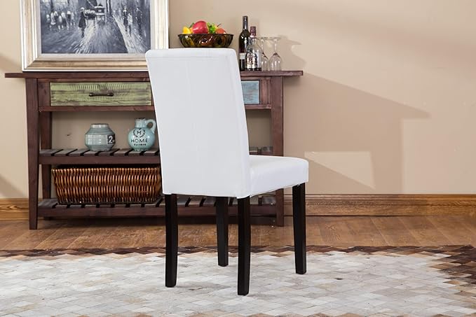 NicBex Haerin-SD-00163-LWJ Dining Chairs, 21"x16.5"x35.5", White - LeafyLoom