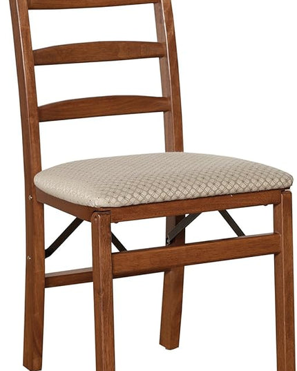 Stakmore Shaker Ladderback Folding Chair Finish, Set of 2, Fruitwood - LeafyLoom