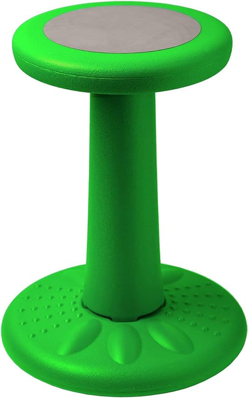 Studico ActiveChairs Kids Wobble Stool, Flexible Elementary Classroom Seating, Improves Focus, Posture and Helps ADHD/ADD, Sensory Chair, Active Fidget Chairs, Pre-Teen 17.75" Chair, Ages 7-12, Green - LeafyLoom