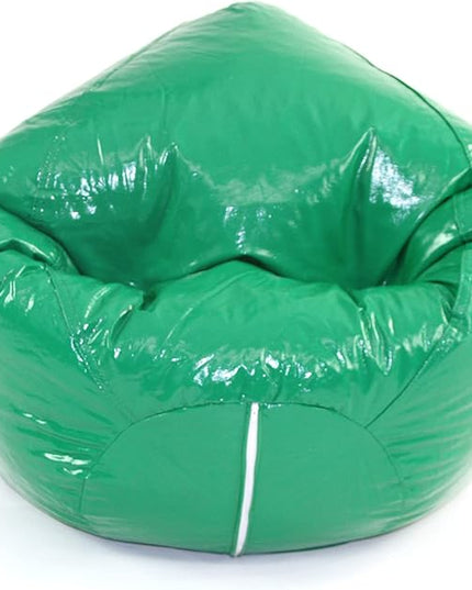 Wet Look Vinyl Bean Bags, Jr Child, Green - LeafyLoom