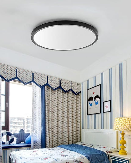 TALOYA 2 Pack Black Smart Ceiling Light Flush Mount LED WiFi, Compatible with Alexa Google Home, Dimmable Low Profile Ambient Light Fixture for Bedroom Living Room,12 Inch 24W Taloya
