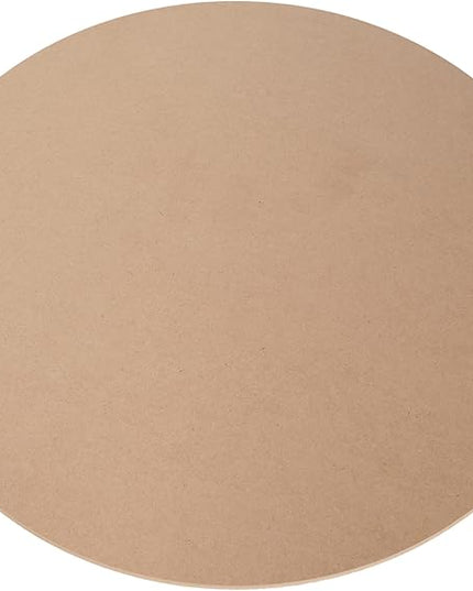 SSWBasics 30 Inch Round Wood Display Table - 250 Pound Weight Capacity - Medium Density Fiberboard - Compatible with Round Tablecloths up to 88 inches - 2 Part Interlocking Finger Groove Base - LeafyLoom