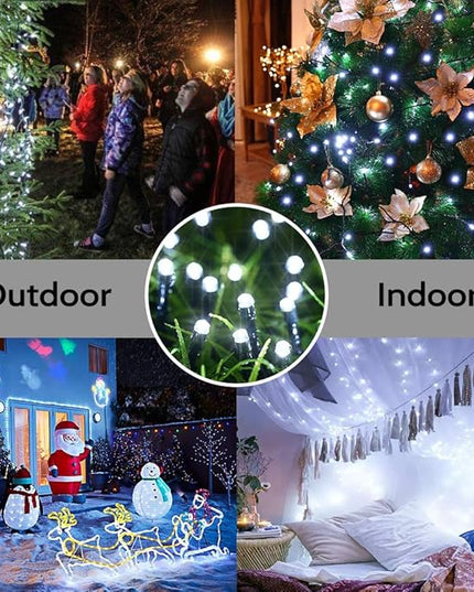 Toodour Christmas Lights Outdoor, 213ft 600 LED Christmas String Lights, 8 Modes, Timer, Waterproof Christmas Fairy Twinkle Lights for Home Garden Yard Wedding Party Tree Xmas Decors - Cool White Toodour