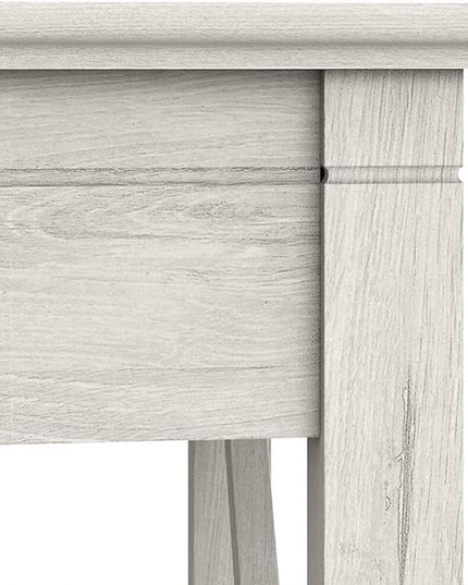 Bush Furniture Key West 60W L Shaped Desk with 2 Drawer Mobile File Cabinet in Linen White Oak - LeafyLoom