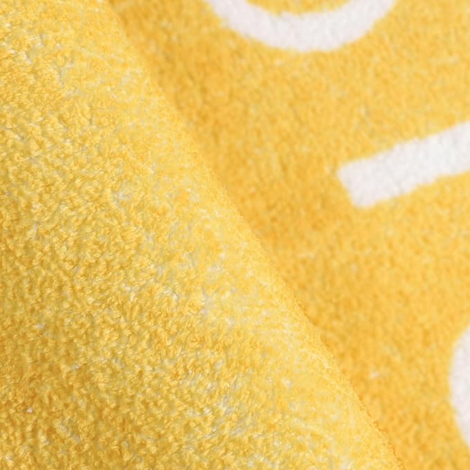 Topotdor Round Kids Play Rug Alphabet Nursery Area Rug Extra Large Soft Crawling Play Mat for Children Toddlers Bedroom (47 inch, Yellow) - LeafyLoom