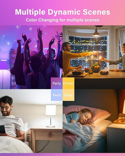 Sengled G2 Wi-Fi Bluetooth Smart Light Bulbs, Smart Bulbs That Work with Alexa & Google Assistant, Color Changing LED Light Bulbs 2000-6500K Dimmable, No Hub Required, 60W Equiv. 800LM CRI>90, 4 Pack Sengled