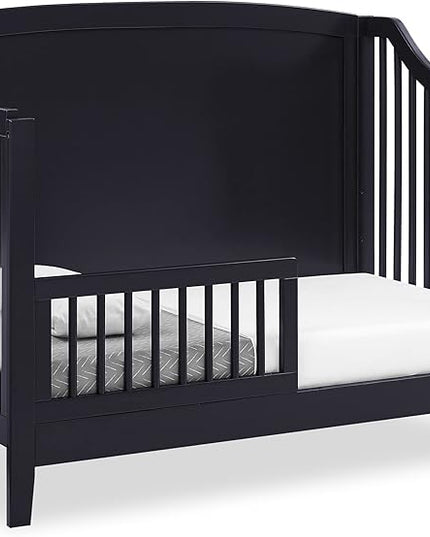 Delta Children Campbell 6-in-1 Convertible Crib - Greenguard Gold Certified, Midnight Grey - LeafyLoom