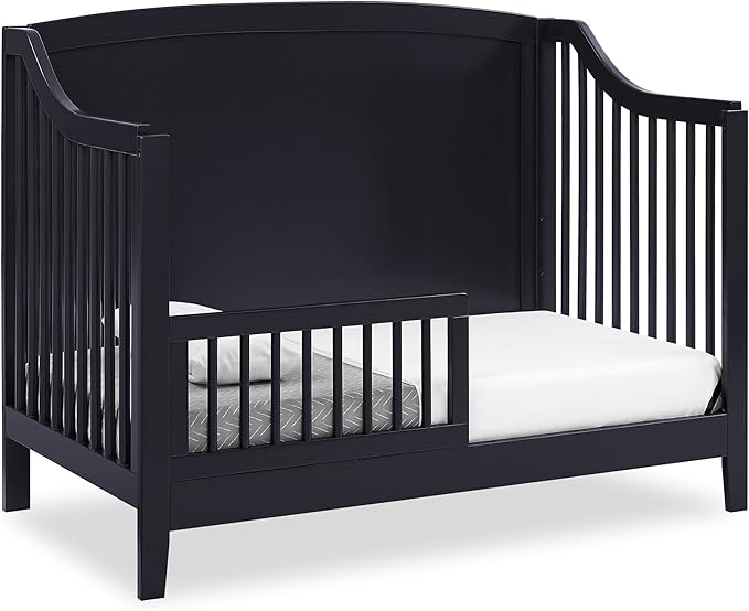 Delta Children Campbell 6-in-1 Convertible Crib - Greenguard Gold Certified, Midnight Grey - LeafyLoom