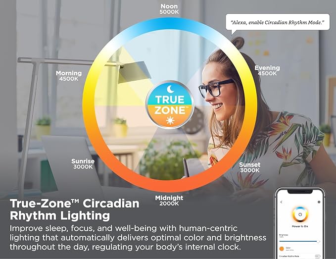 BLACK+DECKER Verve Series Smart LED Desk Lamp, Compatible with Alexa, Circadian Mode, True White LED, 18 Watt, Qi Wireless Charger, Silver - LeafyLoom