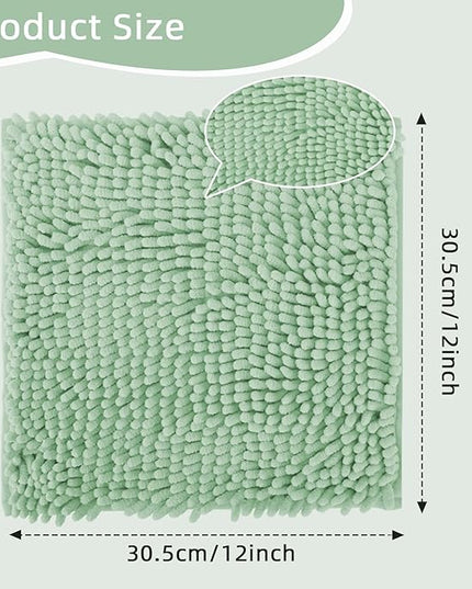 Locker Rug school girl rugs Carpet Chenille 100% Microfiber Locker Carpet with Non Skid Backing Locker Decorations (Green, 12X12) - LeafyLoom