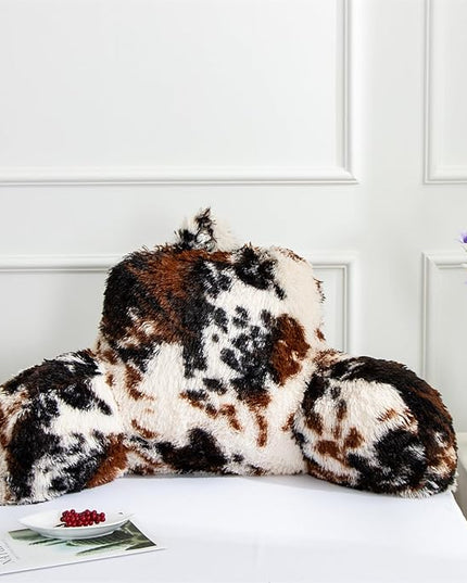 Aimuan Reading Pillow Bed Rest Wedge Backrest Pillow with Arms Back Support for Sitting Up in Bed Cushion Incline Rest Sleeping Snoring Pillow, Coffee-black, Standard - LeafyLoom