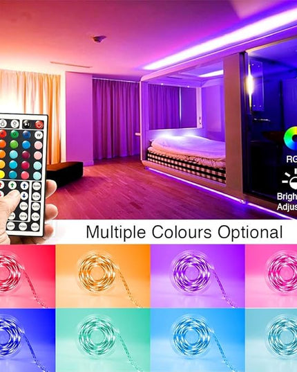 phopollo Led Lights 40ft for Bedroom RGB Color Changing Led Lights Kit with Power Supply and Remote Phopollo