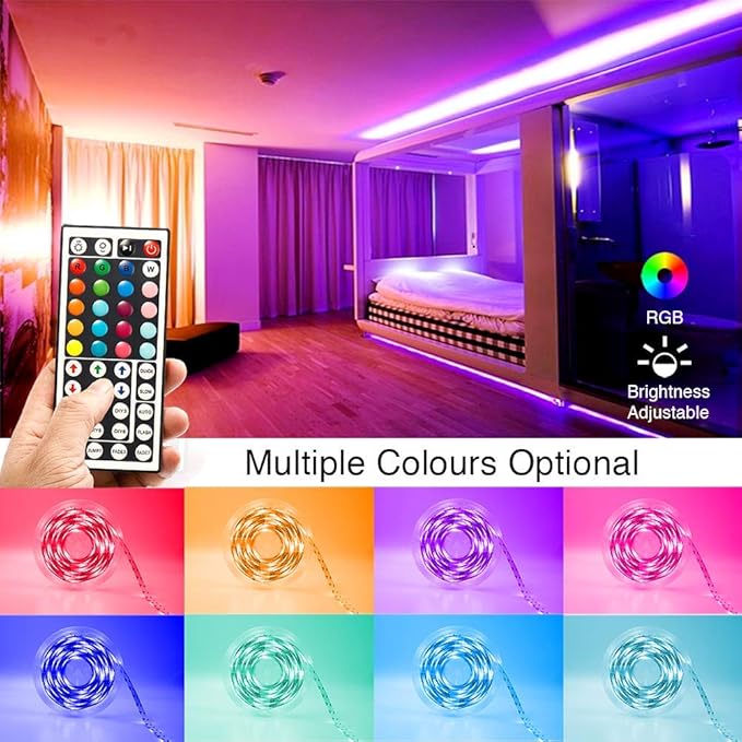 phopollo Led Lights 40ft for Bedroom RGB Color Changing Led Lights Kit with Power Supply and Remote Phopollo