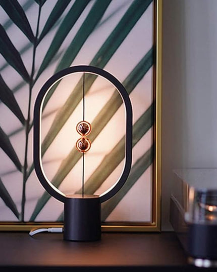 01 Heng Balance Lamp, Smart Magnetic Balance Lamp Magnetic Desk Lamp USB Powered Night Light LED Warm Eye-Care Lamp for Office Bedroom Living Room - LeafyLoom