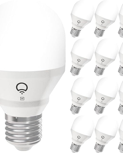LIFX White A19 WiFi Smart LED Light Bulb, Dimmable, No Hub Required, Works with Alexa and Apple Home Kit, Hey Google, 2700k Warm White, 650 Lumens, 25,000-hour Lifetime, L3A19LW06E26US/12, 12 Pack LIFX