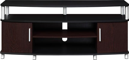 Ameriwood Home Carson TV Stand for TVs up to 50", Cherry/Black - LeafyLoom