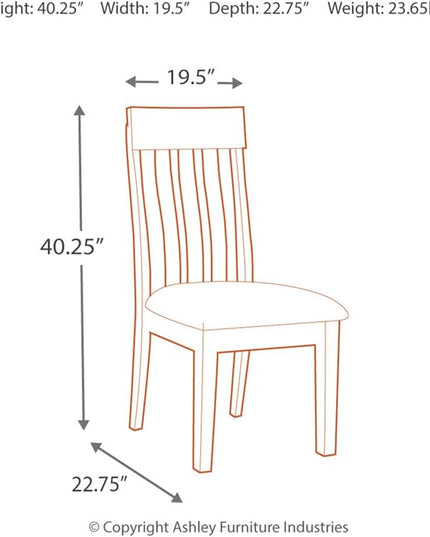 Signature Design by Ashley Ralene Rake Back 19" Dining Room Chair 2 Count, Medium Brown - LeafyLoom