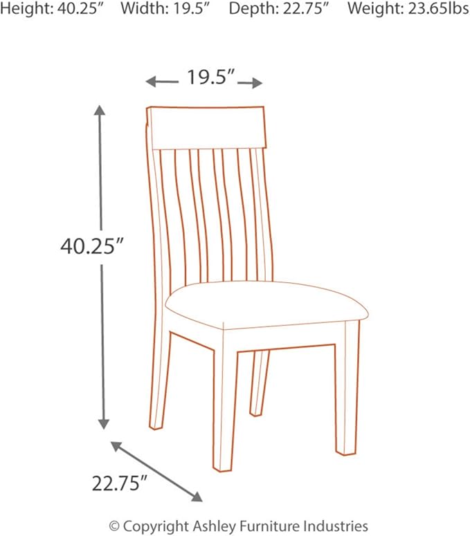 Signature Design by Ashley Ralene Rake Back 19" Dining Room Chair 2 Count, Medium Brown - LeafyLoom