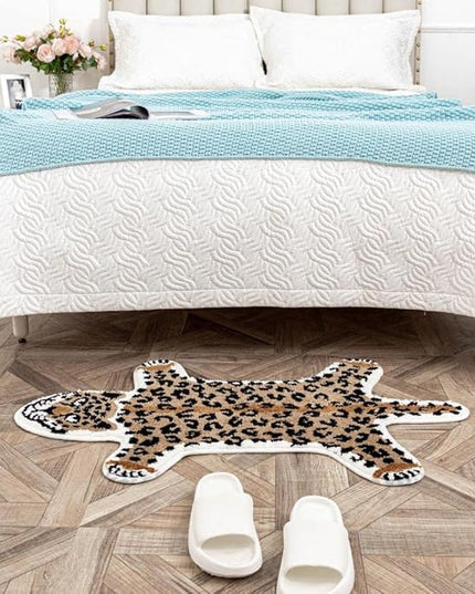 Leopard Shaped Rug Animals Bath Mat Rug Non-Slip Cute Bathroom Door Mat for Bathroom Kitchen Bedroom Cartoon Shower Rug for Bathroom Tub Soft Bathtub Mat Home Decor Brown - LeafyLoom