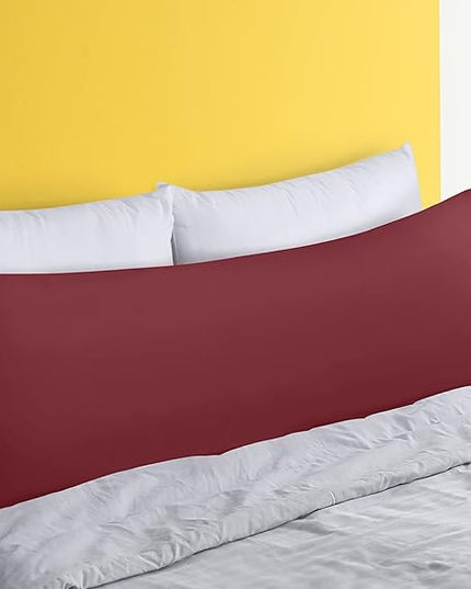 Utopia Bedding Full Body Pillow for Adults (Burgundy, 20 x 54 Inch), Long Pillow for Sleeping, Large Pillow Insert for Side Sleepers - LeafyLoom