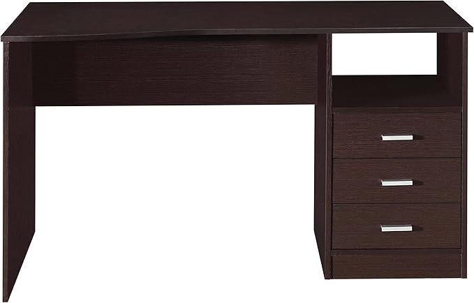Techni Mobili Classic Computer Desk with Multiple Drawers, 29.5" x 23.6" x 51.2", Wenge - LeafyLoom
