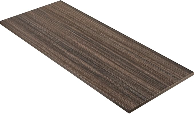 Kaboon Universal Tabletop 40"x18", Solid One-Piece Melamine Table Top, Double Desk L-Desk Floating Desk DIY, Home and Office,Eucalyptus/Dark Walnut - LeafyLoom