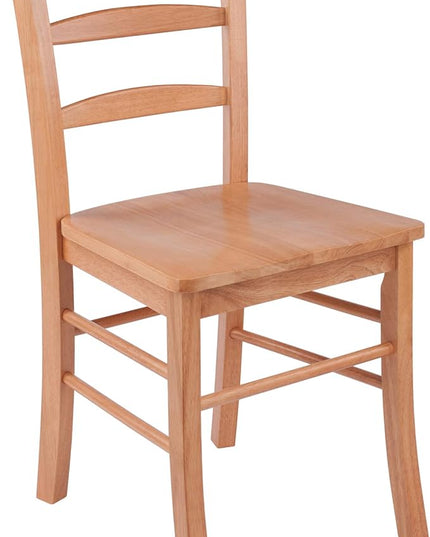 Winsome Wood Ladder Back Chair, Light Oak, 2 Pieces (34232), FURNITURE - LeafyLoom