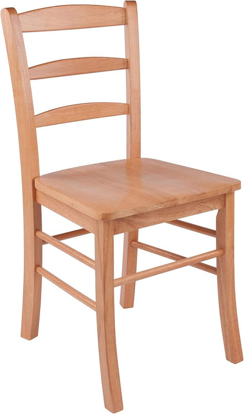 Winsome Wood Ladder Back Chair, Light Oak, 2 Pieces (34232), FURNITURE - LeafyLoom