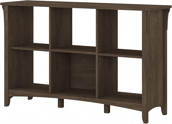 Bush Furniture BSH24462958 Salinas 6-Shelf 30-Inch H Cube Bookcase, Ash Brown - LeafyLoom
