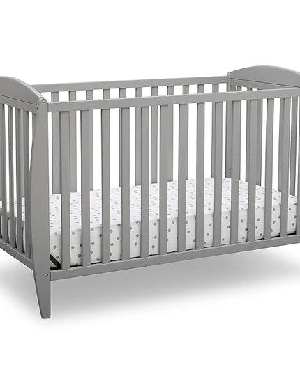 Delta Children Twinkle 4-in-1 Convertible Baby Crib, Easy to Assemble, Sustainable & Serta Perfect Start Dual Sided Baby Crib Mattress & Toddler Mattress - Waterproof - 6" Premium Sustainably - LeafyLoom