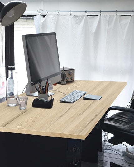 Kaboon Universal Tabletop 55"x23.62" Solid One-Piece Melamine Table Top, Double Desk L-Desk DIY, Home and Office Countertop, Oak - LeafyLoom