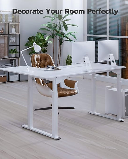 Dripex Standing Desk, 63"/ 71" L Shaped Desk Adjustable Height, Electric Corner Stand Up Desk Large Home Office Desk Computer Workstation, Dual Motor Sit Stand Desk 4 Legs, Super Stable - LeafyLoom
