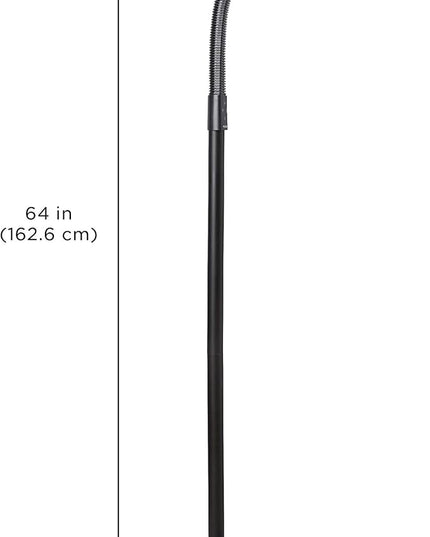 Verilux SmartLight Full Spectrum LED Modern Floor Lamp with Adjustable Brightness, Flexible Gooseneck and Easy Controls - Reduces Eye Strain and Fatigue - Ideal for Reading, Artists, Craft (Black) - LeafyLoom