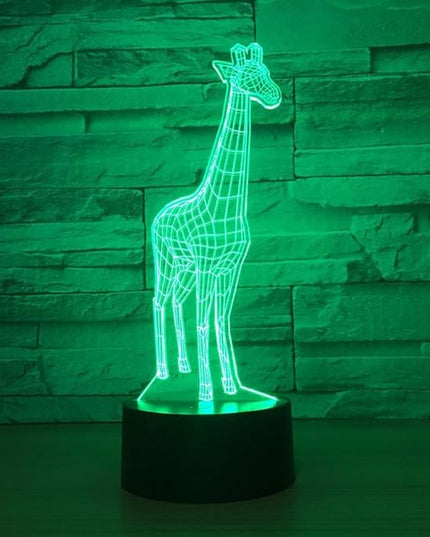 Animals Giraffe 3D Night Light Touch LED Table Desk Lamps 7 Color Changeable Desk Lamp Table Household Room Decoration Gift,Birthday Gift Christmas Gift Toys for Children Kids - LeafyLoom