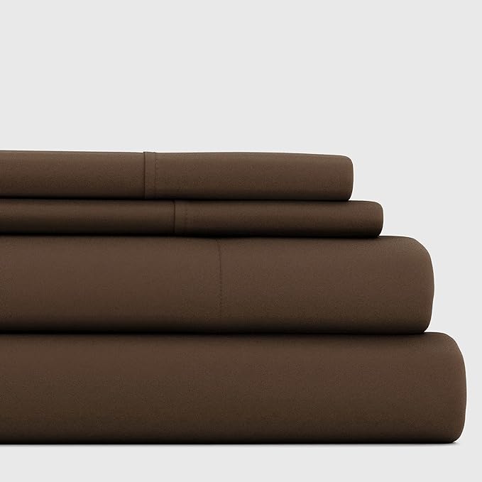 Linen Market Bed Sheets for Twin Size Bed (Gold) - Sleep Better Than Ever with These Soft and Cooling Twin Sheets - Deep Pocket Fits 16" Thick Beds - 4 Piece Twin Sheet Set - LeafyLoom