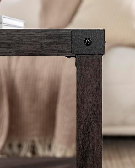 Walker Edison Sedalia Modern Farmhouse Metal-X Coffee Table, 1 Pack, Sable Grey - LeafyLoom