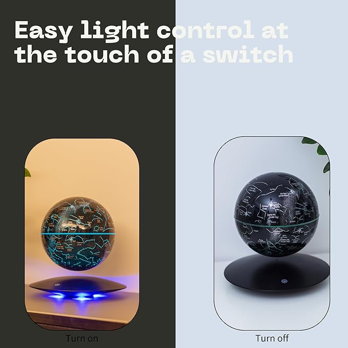 Levitating Constellation Ball, Levitating Star Night Light Globe, Creative LED Starlight Ball Gifts for Birthday Kids Women Girls Boy Best Friend - LeafyLoom
