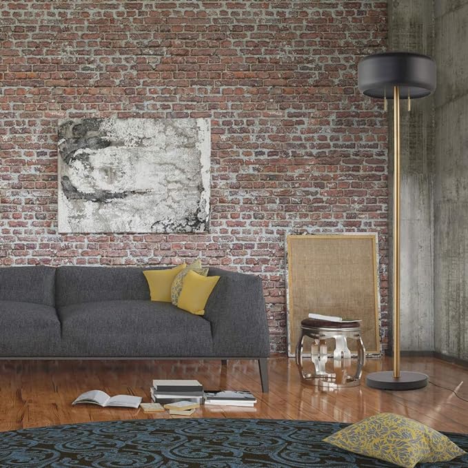 Globe Electric 67346 Novogratz x Globe Floor Lamp, Dark Gray - LeafyLoom