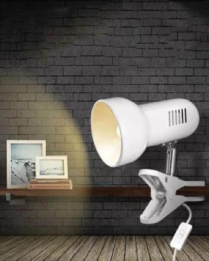 Rong&LAN Clip lamp,360° Rotation Clip on Lamp Portable Book Reading Light,Clamp on Desk/Table/Bunk Bed/Cupboard Home Lighting, (Desk lamp,Two Colors for Your Choice) Black - LeafyLoom