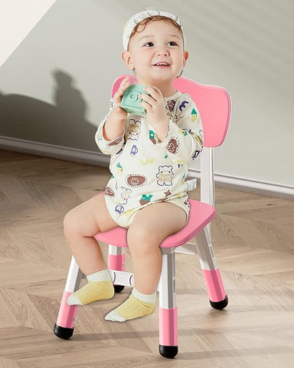 Kids' Desk Chairs Adjustable Height is Suitable for Children's Chairs Used in Families, Schools and Day-Care Between 2-10 Years Old The Max Bearing Capacity is 220LB(6PCS-Beige) - LeafyLoom