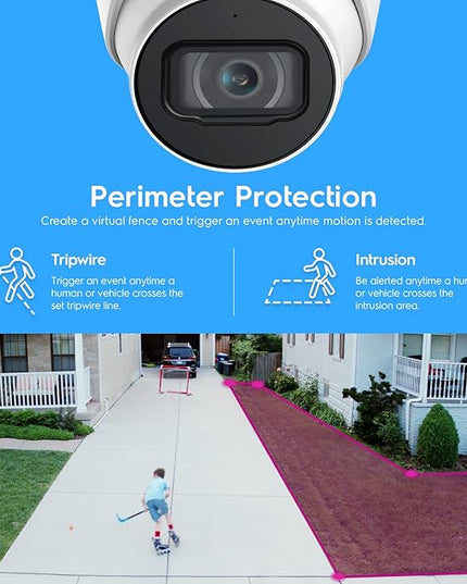Amcrest 4K POE Security Camera System with 4K 8Ch PoE NVR (4) x 4K (8 Megapixel) Turret IP POE Cameras (3840x2160) Pre Installed 2TB Hard Drive NV4108E-IP8M-T2599EW4-2TB Amcrest