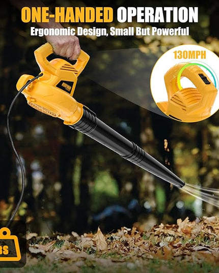 ALLOYMAN Electric Leaf Blower,7AMP Lawn Blower,130MPH Mini Leaf Blower Lightweight & Portable for Lawn Care/Snow Blowing - LeafyLoom