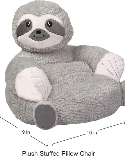 Trend Lab Sloth Toddler Chair Plush Character Kids Chair Comfy Furniture Pillow Chair for Boys and Girls, 21 x 19 x 19 inches - LeafyLoom