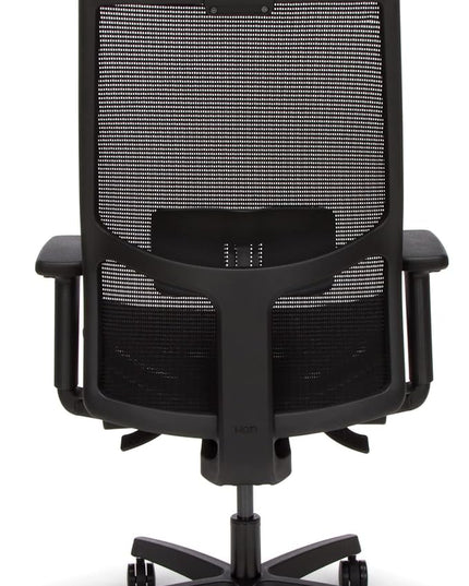 HON Ignition 2.0 Ergonomic Mesh Office Chair with Headrest - High Back Computer Desk Chair Adjustable Lumbar Support, Armrests, Seat-Depth, Synchro-Tilt Recline, 360 Swivel Rolling Wheels – Black - LeafyLoom
