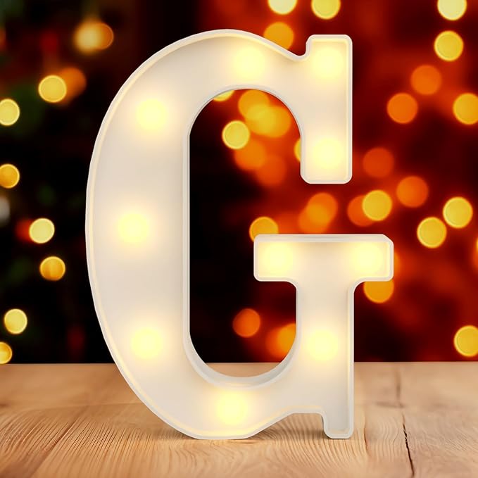 Marquee Letters Night Light Alphabet Letters G Light Up Sign Letters for Wall Decor Decorations for Bedroom Baby Shower Decorations for Boy Disco Party Decorations Birthday Party Decorations - LeafyLoom