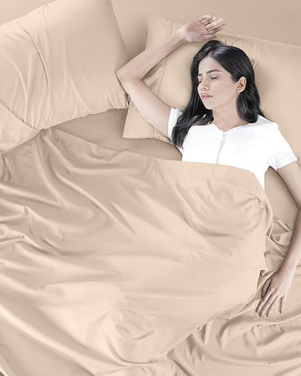 Utopia Bedding California King Bed Sheets Set - 4 Piece Bedding - Brushed Microfiber - Shrinkage and Fade Resistant - Easy Care (California King, Beige) - LeafyLoom