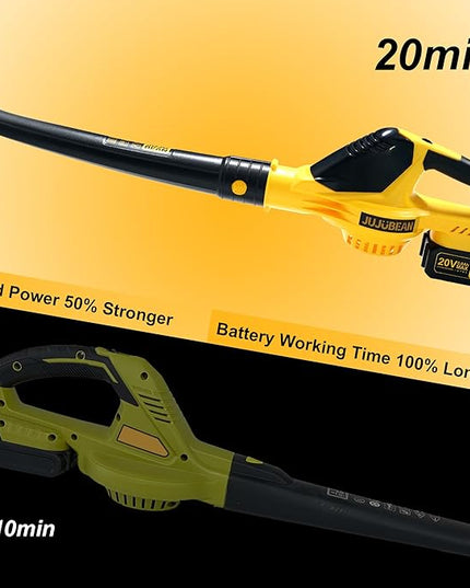 Electric Leaf Blower Cordless, Battery Leaf Blower with Battery and Charger, 5.0Ah Battery Powered Variable-Speed Lightweight Handheld Blower for Lawn Care, Patio, Yard, Terrace - LeafyLoom