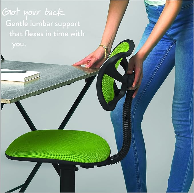 Swivel Mesh Desk Chair, Neon 21D x 21W x 33H in - LeafyLoom