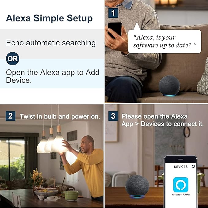 Sengled Alexa Light Bulb, E12 Smart Bulb, S1 Auto Pairing with Alexa Devices, Candelabra Light Bulbs, Smart Chandelier Light Bulbs that Work with Alexa, 45W Equivalent, Multicolor Dimmable, 2-Pack Sengled